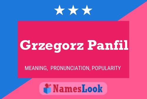 Grzegorz Panfil Name Poster