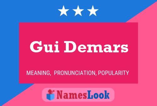 Gui Demars Name Poster