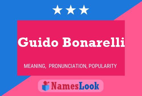 Guido Bonarelli Name Poster