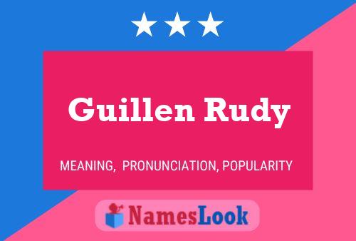 Guillen Rudy Name Poster