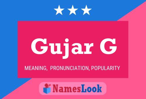 Gujar G Name Poster