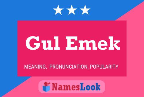 Gul Emek Name Poster