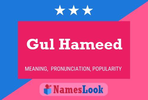 Gul Hameed Name Poster