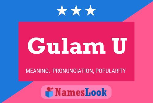 Gulam U Name Poster