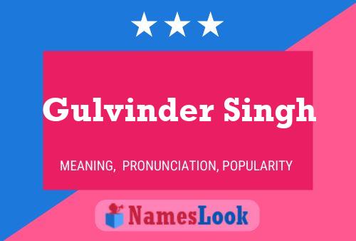 Gulvinder Singh Name Poster