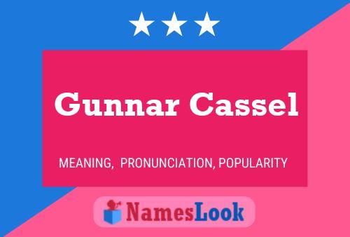 Gunnar Cassel Name Poster