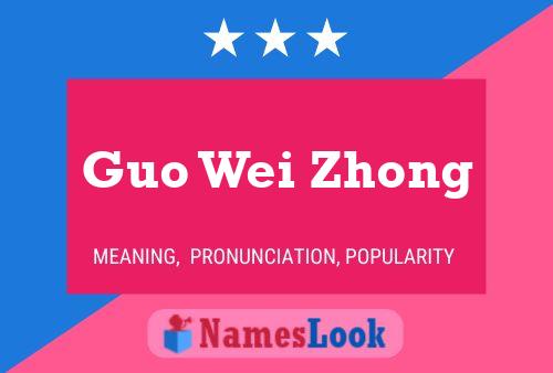 Guo Wei Zhong Name Poster