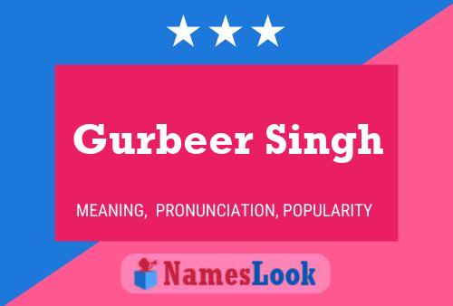 Gurbeer Singh Name Poster