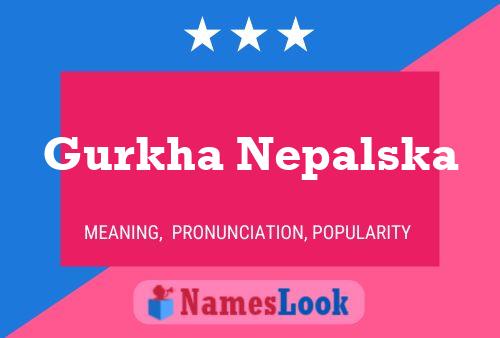 Gurkha Nepalska Name Poster