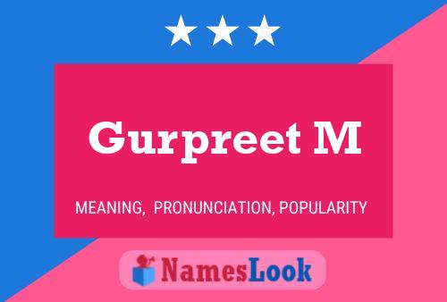 Gurpreet M Name Poster