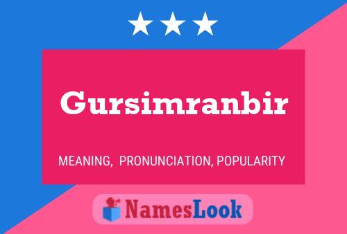 Gursimranbir Name Poster