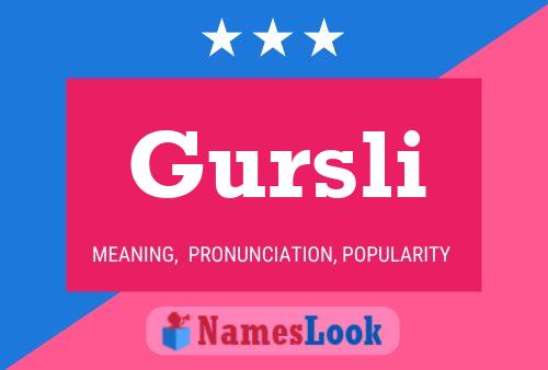 Gursli Name Poster