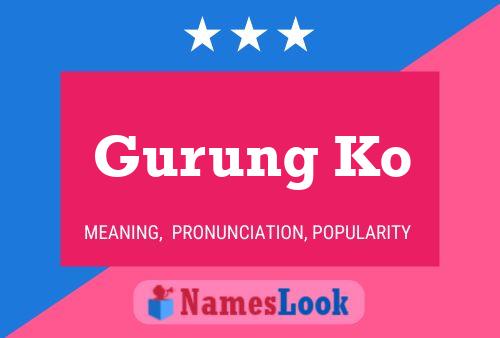 Gurung Ko Name Poster