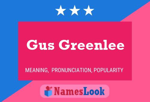 Gus Greenlee Name Poster