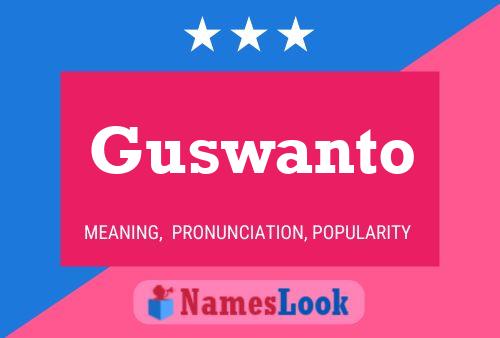 Guswanto Name Poster