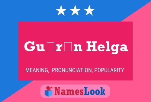 Guðrún Helga Name Poster