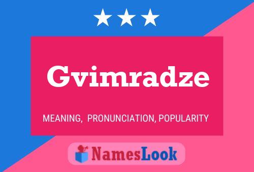 Gvimradze Name Poster