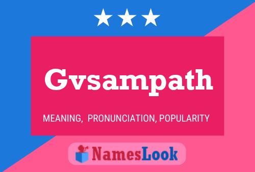 Gvsampath Name Poster