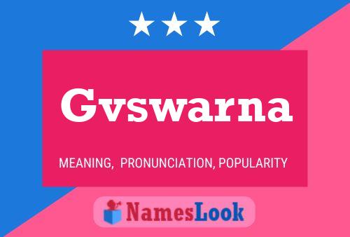 Gvswarna Name Poster