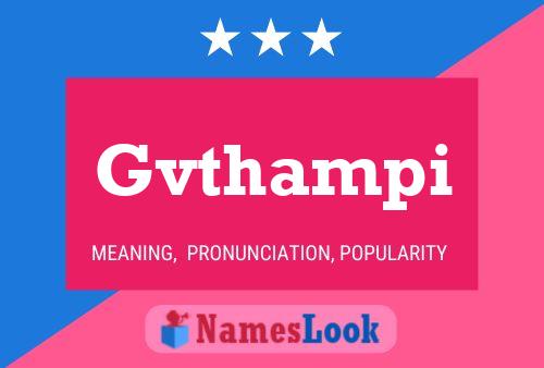 Gvthampi Name Poster