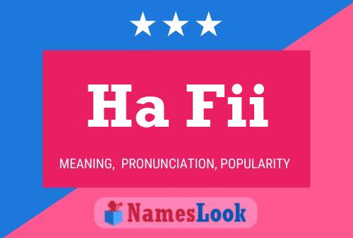 Ha Fii Name Poster