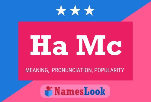 Ha Mc Name Poster