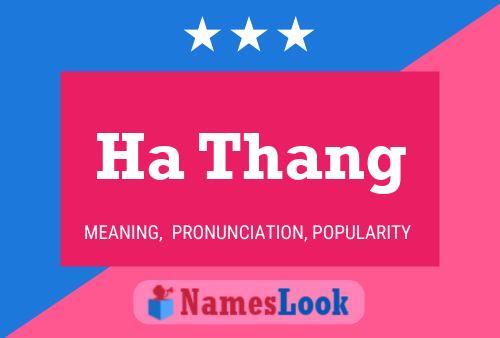 Ha Thang Name Poster