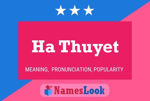 Ha Thuyet Name Poster