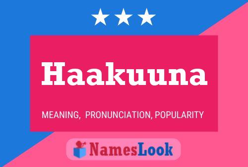 Haakuuna Name Poster