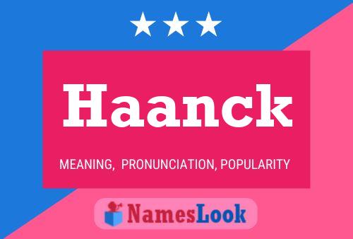 Haanck Name Poster