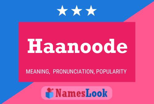 Haanoode Name Poster