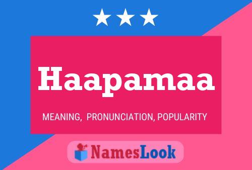 Haapamaa Name Poster