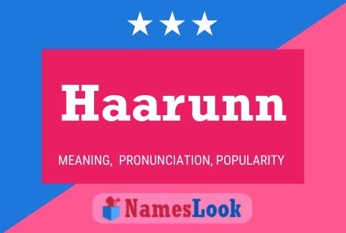 Haarunn Name Poster