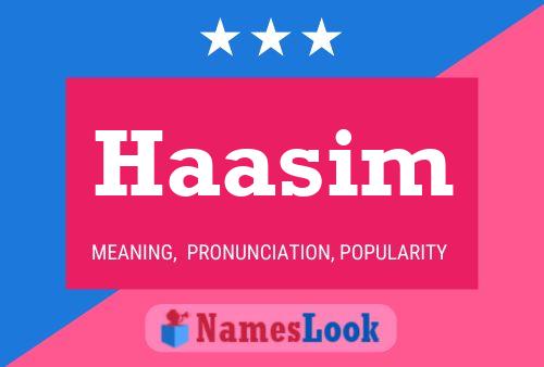 Haasim Name Poster