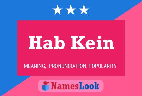 Hab Kein Name Poster