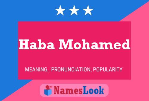 Haba Mohamed Name Poster