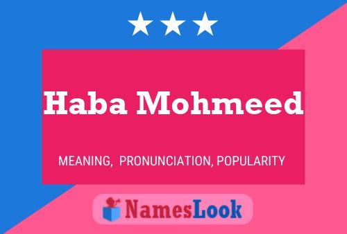 Haba Mohmeed Name Poster