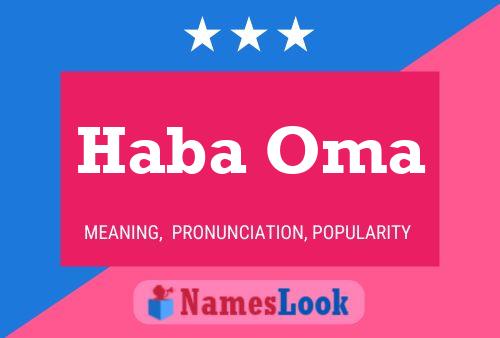 Haba Oma Name Poster