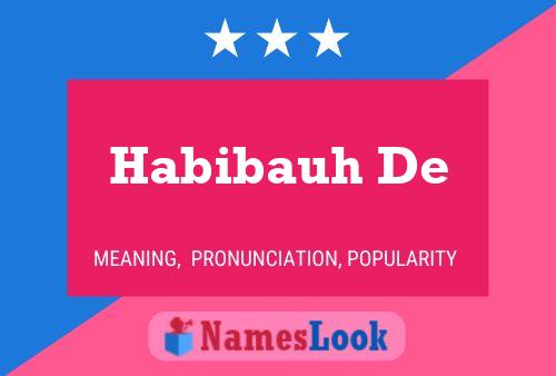 Habibauh De Name Poster