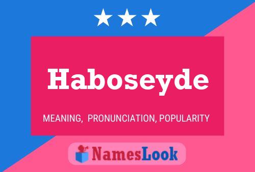 Haboseyde Name Poster