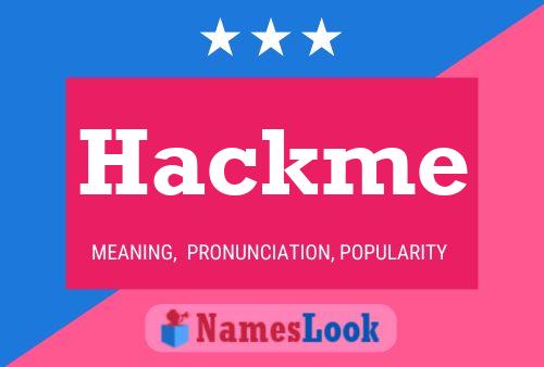 Hackme Name Poster