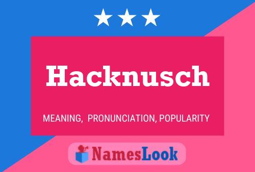 Hacknusch Name Poster