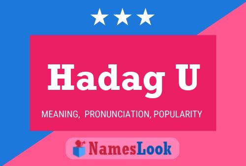 Hadag U Name Poster