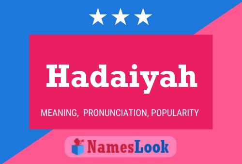 Hadaiyah Name Poster