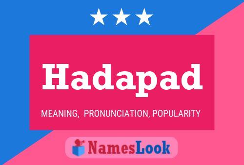 Hadapad Name Poster