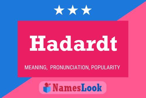 Hadardt Name Poster