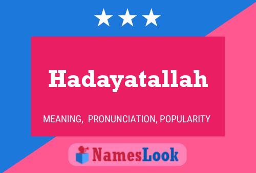 Hadayatallah Name Poster