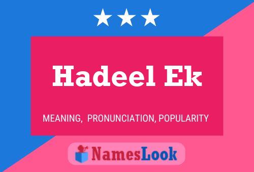 Hadeel Ek Name Poster