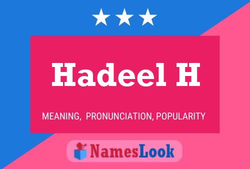 Hadeel H Name Poster