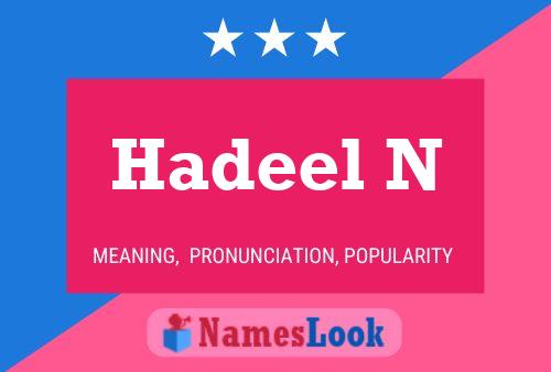 Hadeel N Name Poster